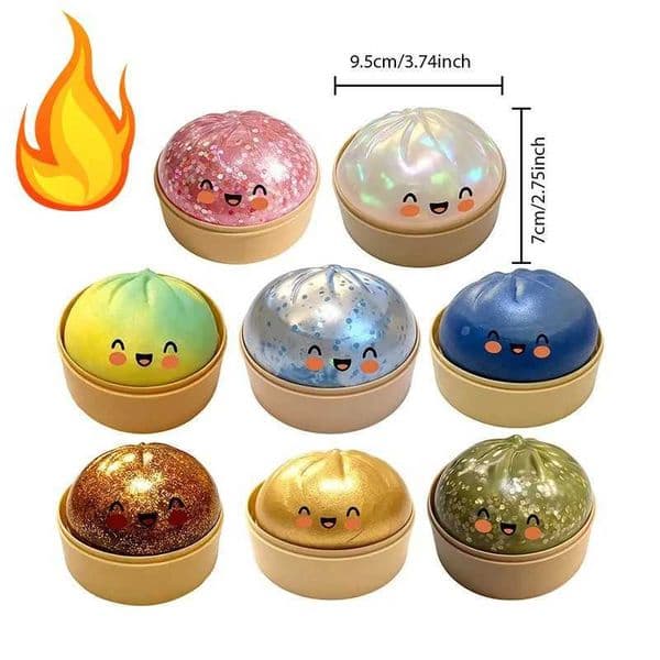 Simulation Flash Dumpling Pressure Ball Slow Rebound Soft Pinch Decompression Office Home Decorat Children Adults Birthday Gifts Z260525