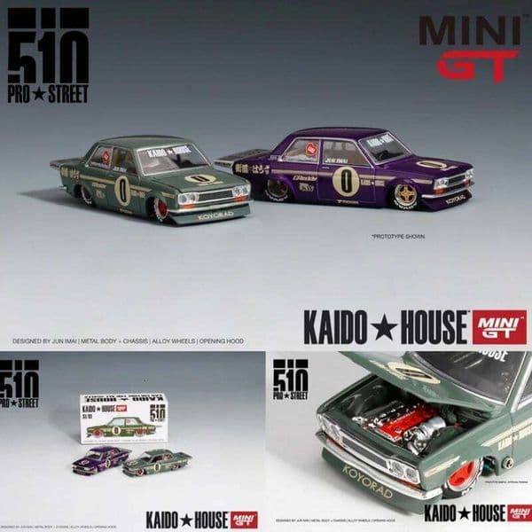 MINIGT Joint KAIDO HOUSE Open Front Cover 1:64 No. 0 510 Alloy Car Model Collection Ornament Gift 26L0525