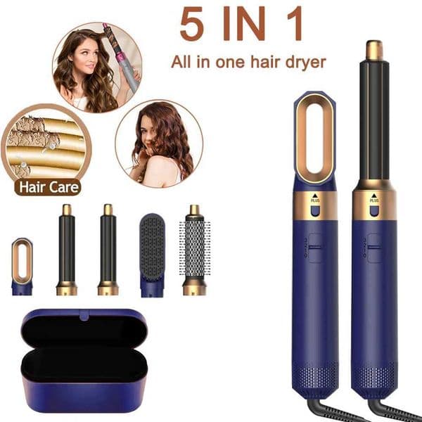 5-in-1 Hairstyling Tool is a revolutionary hair styling machine that combines the power of a hair dryer straightener curlervo L260525