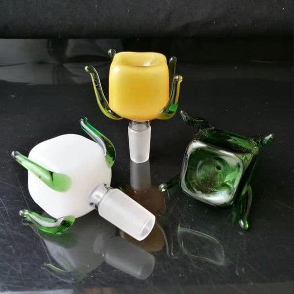 Hookahs Four claw color bubble glass bongs accessories Glass Smoking Pipes colorful mini multi