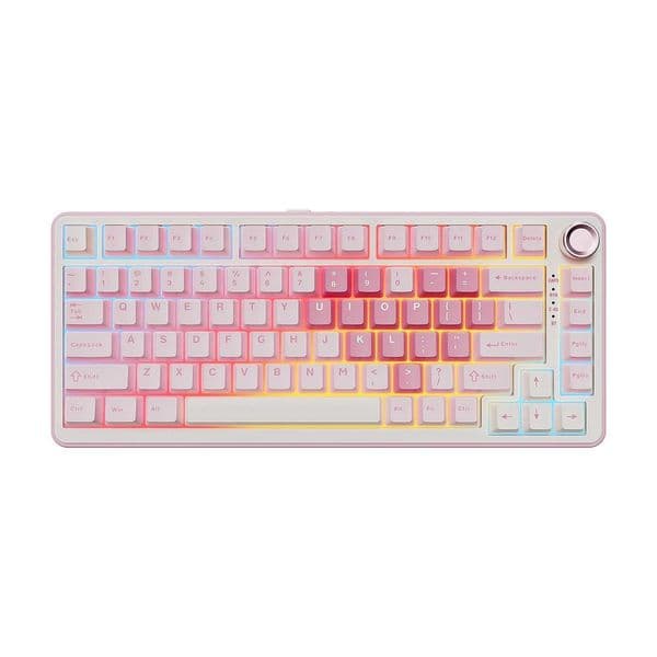 YUNZII B75 PRO Pink Mechanical Gaming Keyboard Bluetooth/Wire/Wireless 75 Knob RGB Keyboard Gasket Hot-Swap Custom Creamy Keeb Z260525