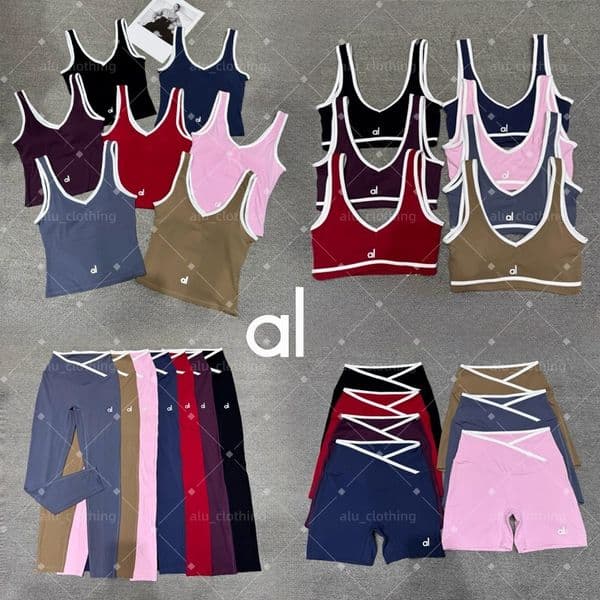 Aloismnessity Designer Women Yoga Set Sports Bra Gym Short Running Pilates Aloismnessity Gym Sets Women Clothes