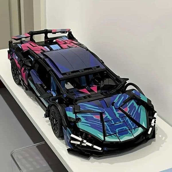 Hot Technical Mini Building Blocks Car Racing Sport Speed Vehicle Model City Mechanical Super Bricks Puzzle Toys Adult Gift L260525