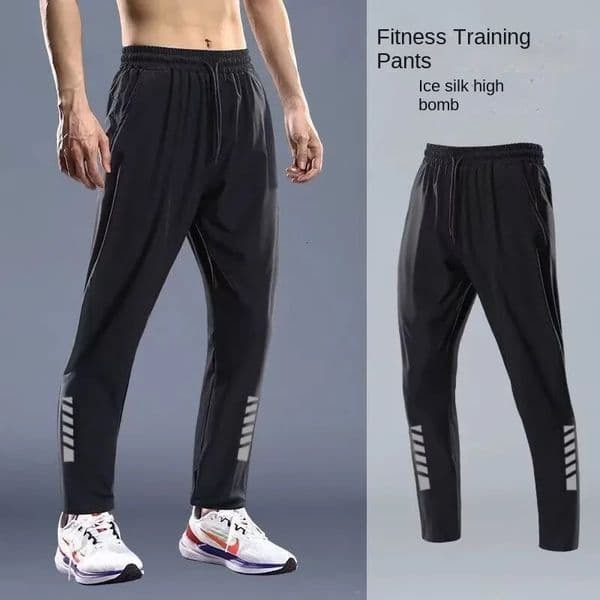Mens QuickDry Summer Running Football Cycling Training Pants Casual Comfort Versatile Loose Elastic Sweatpants 260521