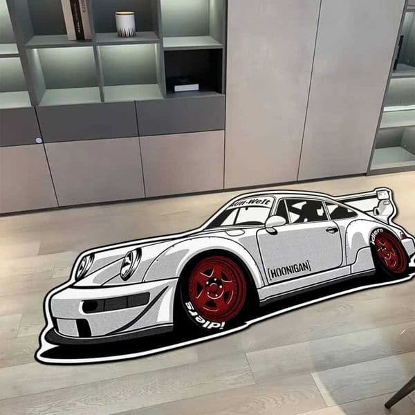 VIKAMA Ins Trendy Sports Car Plush Rug Unique Design Home Living Room Bedroom Decorative Rug Home Decoration W260525