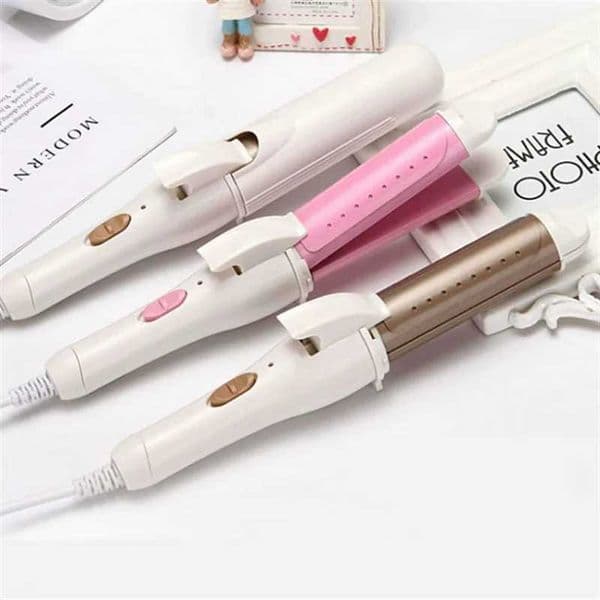 Multifunction 3 In 1 Gold Ceramic Hair Curling Iron Hair Curler Professional Hair Styling Tools Hair Straightener Heated Roller L260525