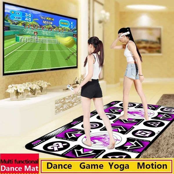 TV PC Double Dance Mat Kid Birthday Gifts for Boy and Girl English OS Wireless Receiver Plug and Play /Tell Seller US or EU Plug L260525