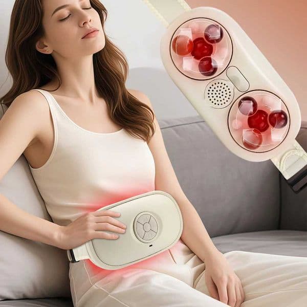 Red Light Electric Slimming Belt - Abdominal Belly Slimming Massager Fat Burning Beauty Health Machine for Home Use L260525