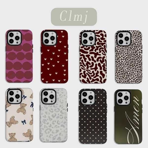 luxury Ins White Leopard Phone Case for 17 16 15 14 13 12 11 X XS XR XSMAX 7 8 Air Pro Max Plus Luxury Double-layer Cover L260524