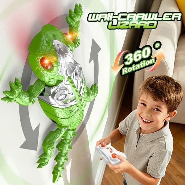 Remote Control Wall Climbing Lizard Toy Simulation Chameleon Model Gecko Halloween Creative Tricky Car 260525