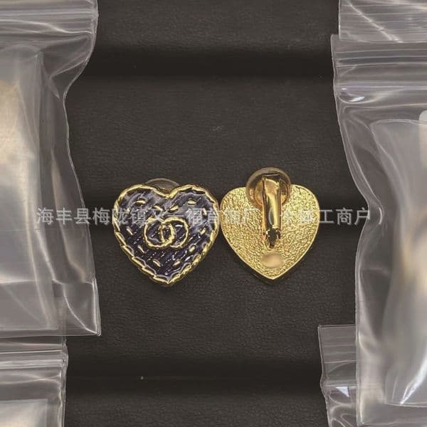 Designer Jewelry channels earrings Denim Earrings Double C Pearl Necklace Brooch Set cc earrings