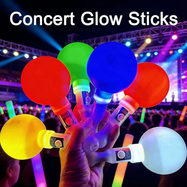 Round LED Glowing Lightstick Luminous Sand Rattle for Concert KTV Bar Cheering Atmosphere Props Flashing Light Sticks Wholesale 260525