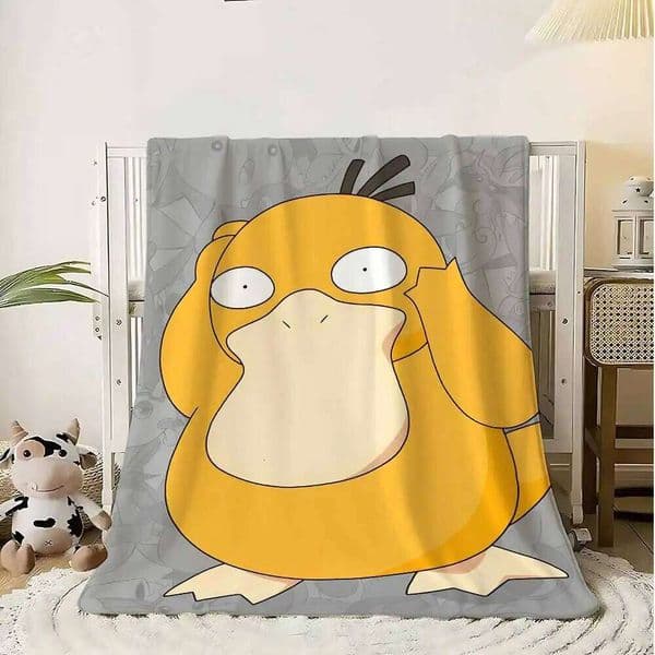 Pokec-Psyducks Double Blanket for Living Room Fluffy Soft Blankets Bedspread on the Bed Bedroom Decoration Home Sofa Throw Knee W260525