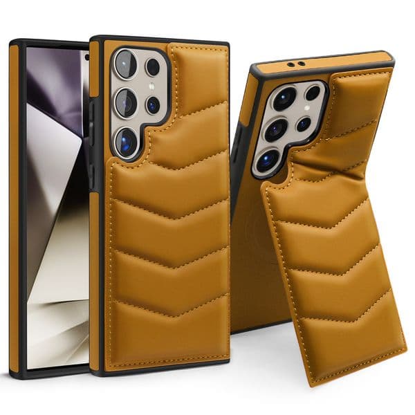 Suitable for Samsung S24Ultra phone case, new Lycra down jacket Galaxy S23 magnetic stand protective cover