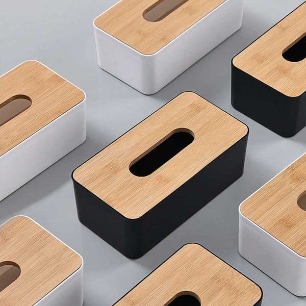 Kitchen Tissue Box Plastic Detachable Rectangle Minimally Designed Paper Box for Household Dining Table Living Room Bathroom TMZJ260525