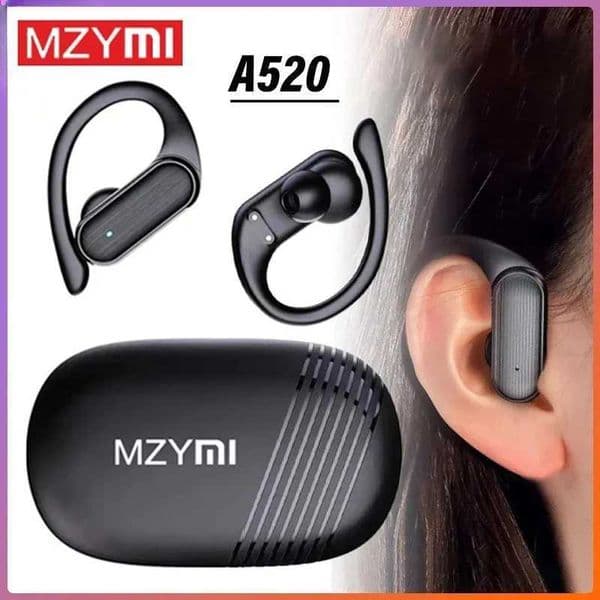 MZYMI Bluetooth 53 Wireless Earphones A520 In Ear Headphones EarHooks Game Headset Waterproof Sports Earbuds For Phone/Laptop T260525
