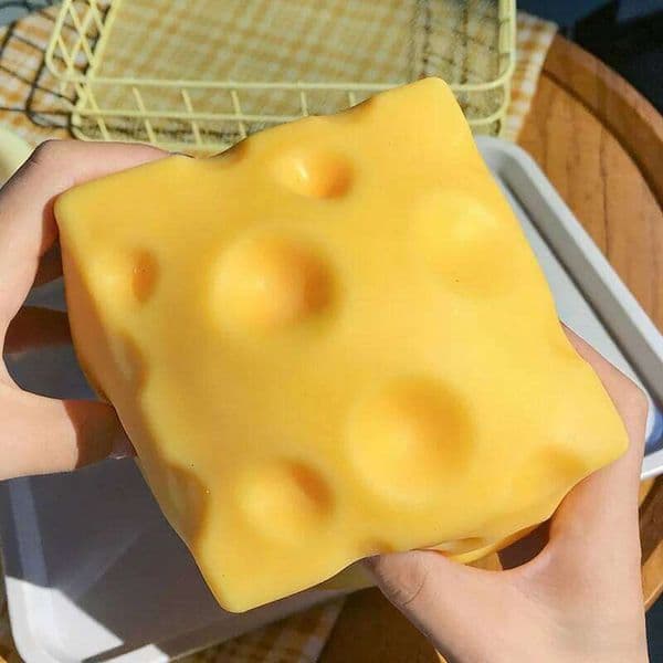 Squishy Square Squeeze Toys Slow Rebound Push Stress Relief Sensory Soft Butter Cheese Fidget Toy Christmas Present.. J260525