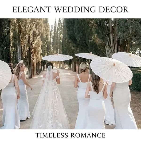 1/4pcs Vintage Round Oil Paper Umbrella White Sunshade Wedding Arch Decoration Bridal Party Prop Newlywed Photography DIY L260522