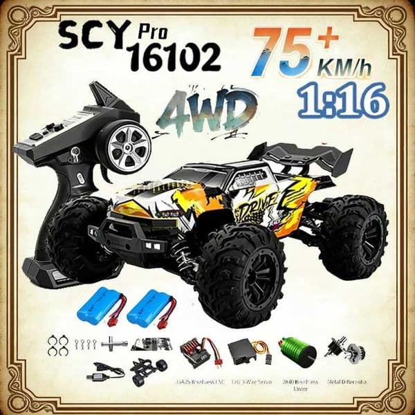 SCY16101 16102 16103 PRO 4WD 116 RC CAR Brushless Remote Control Car 70km/H 4x4 High Speed Floating Remote ControlT260525