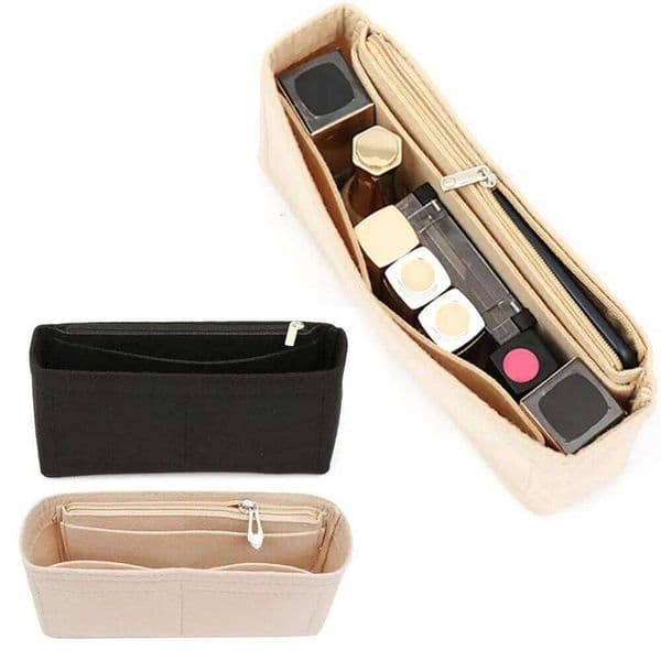 Women's Organizer Portable Pouch Travel Felt Inner Purse Liner Handbag Insert Bag 26Y0525