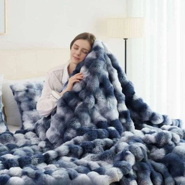cologne 2026 1Pc Weighted 6 perfume Lbs Faux Rabbit Fleece Blanket - Bedspread Free Shipping 6 10