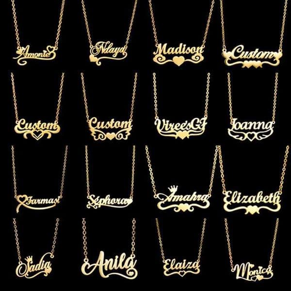 Romantic Customized Name Necklace With Heart Design For Women Couple Personlized Stainless Steel Nameplate Pendant Jewelry Gifts Z260525