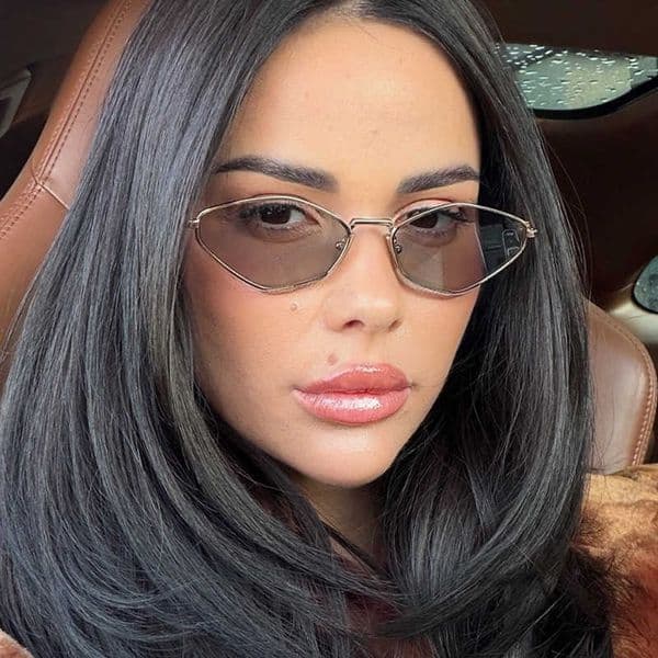 Polygonal Small-frame Sunglasses High-end Metal Sunglasses for Women Fashion Sunglasses Eyeglasses Wholesale