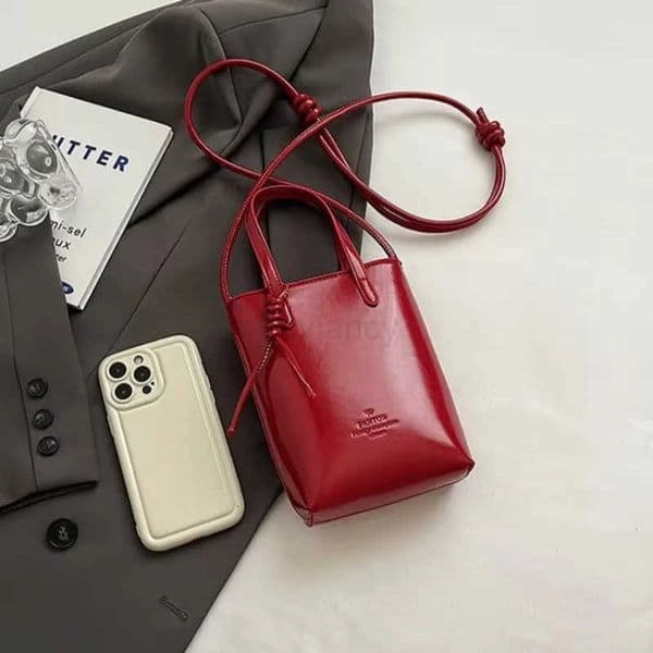 PU Leather Mini Crossbody Bag for Women 2025 New Korean Fashion Luxury Shoulder Bags Female Simple Retro Handbags and PursesR260525