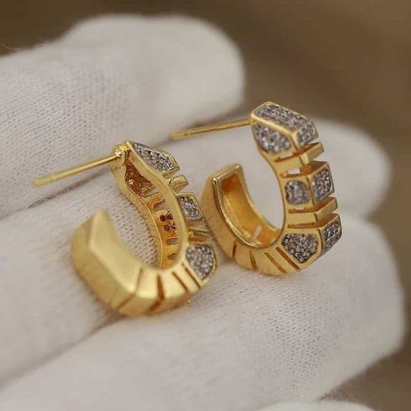 New Sight Design Unique Crystal Geometric Stud Earrings for Women Fashion Brand Simple Style Jewelry Earrings Gift Q260525