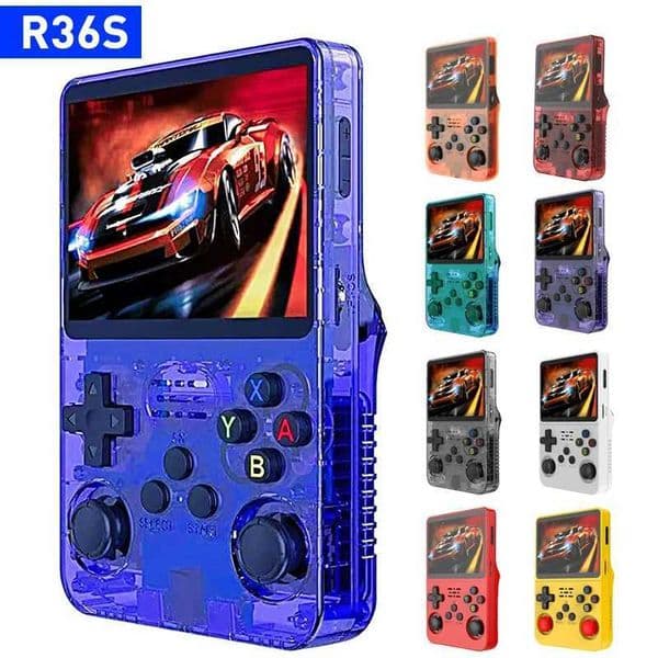 64GB/128GB Open Source R36S Video Game Console Linux System 35 Inch I Screen Orange Portable Pocket Video Player With bag L260525