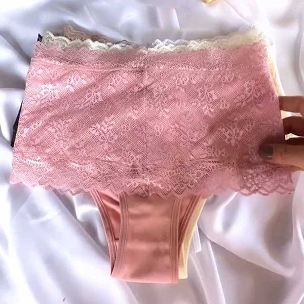 Female Underpants Fitness Candy Colored Underwear Women Panties Underwear High Waist Sexy Lace Body Shaper Soft Panty LingerieT260525