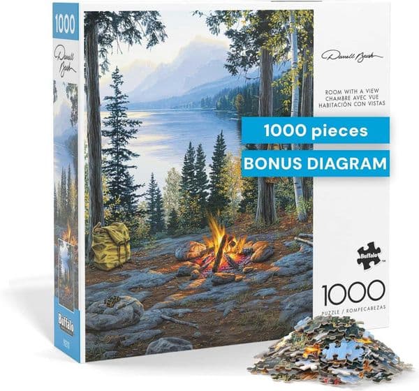 Buffalo Games Jigsaw Puzzle Room with a View by Darrell Bush 1000-Piece Puzzle for Adults Includes Poster Made in USA X260525