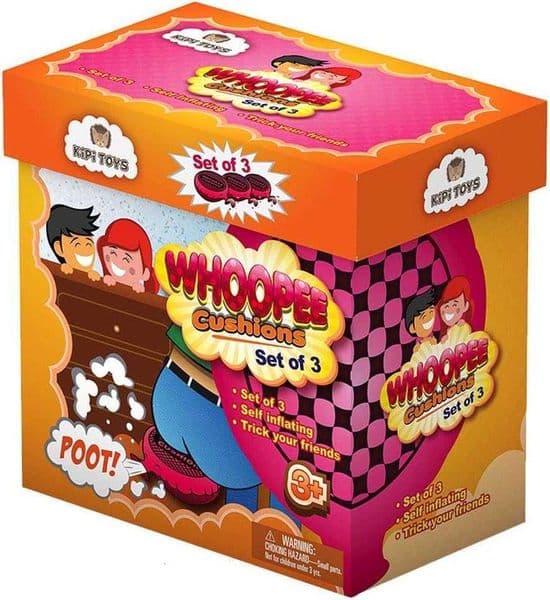 Whoopee Cushion Self Inflated 7 Set of 3 Gift Box Fart Prank Gag Novelty Trick Joke Toy for Kids Children Adults Office Home or Party X260525