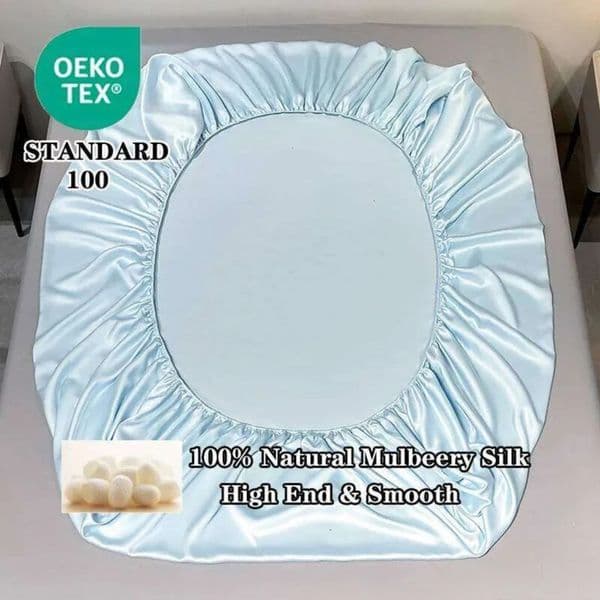 2026 Natural perfume 100% Mulberry Silk cologne Fitted Sheet Luxury Mattress Single Double King Queen High End Bed Cover Customized Size Free Shipping 6 14