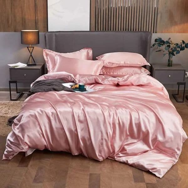 2026 Solid Color Luxury Bedding Kit Rayon Satin perfume Duvet Cover cologne Twin Queen King Size Bed Set 2Pcs/3Pcs/4Pcs Free Shipping 6 9