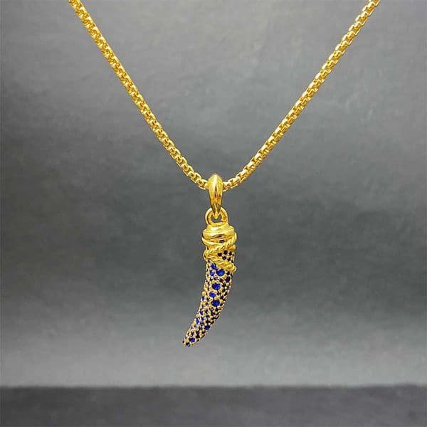 Chili Pepper Pattern Plated Necklace Colored Diamond Pendant Necklace High Quality Fashion Jewelry Z260525