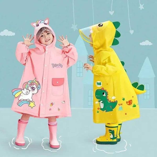 Childrens Raincoat Girls Boys Kindergarten Preschool Elementary School Preschool Backpack Location Waterproof Raincoat for Kids C260525