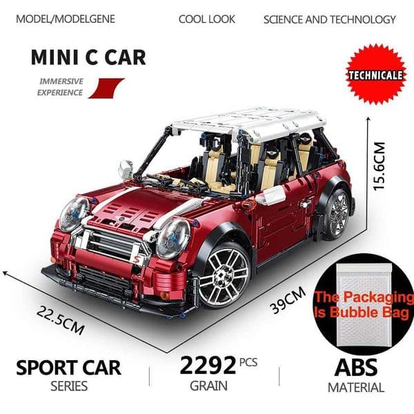 Famous Classic Car Model Building Blocks 110 Size Mini Cupeer Car Technical Bricks Desktop Decoration Assembly Kid Toy For Gift L260525