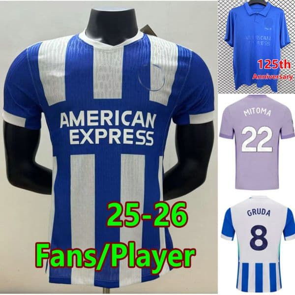 25 26 MINTEH MITOMA soccer jerseys GRUDA TZIMAS MILNER MARCH football shirt 2025 home away WEBSTER BALEBA camesita GEORGINIO WIEFFER KOSTOULAS men kids uniforms