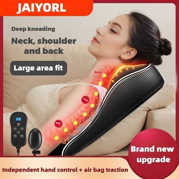 Manufacturer Direct Electric Shiatsu Head Neck Cervical Ttraction Body Massager Car Back Pillow with Heating Vibrating Massage D L260525