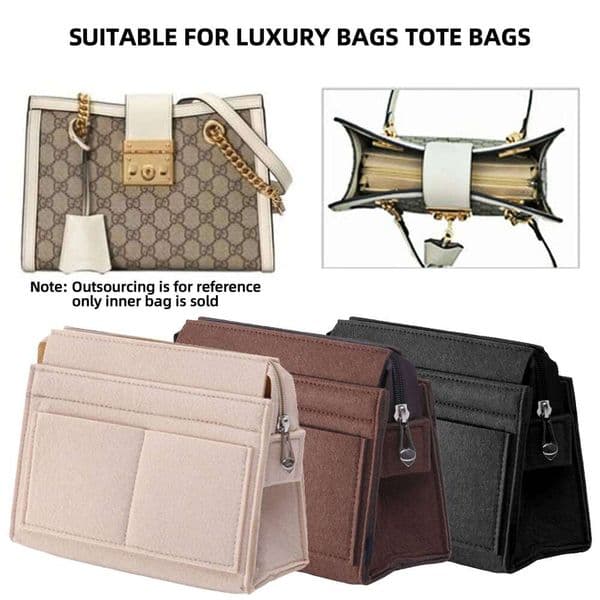 Insert, Multi-Pocket Felt For Women Handbag Tote Bag Purse Organizer 26Y0525