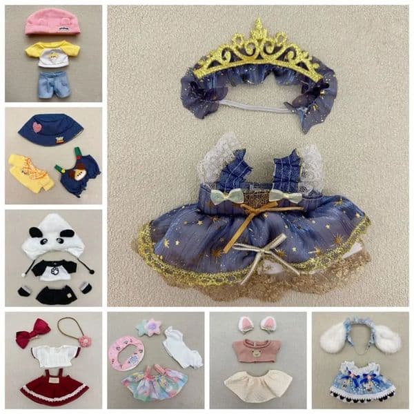Dress Up 20cm Cotton Dolls Clothes Lolita Doll Fashion Lovely Star Toy Accessories 260525