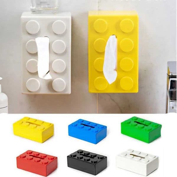 tissue box Creative Cartoon Building Block Tissue Box with High Aesthetic Value for Household Napkins Paper Drawer Storage BoxJ260525