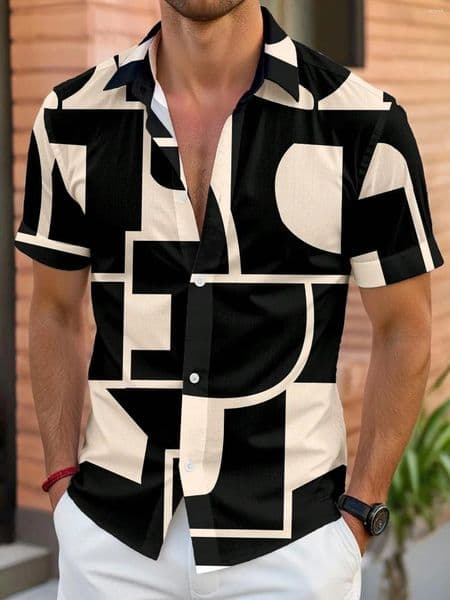 Men's Polos The Short-sleeved Shirt For Summer 2026 Features A Casual Fashionable Comfortable And Soft 3D Pattern Print