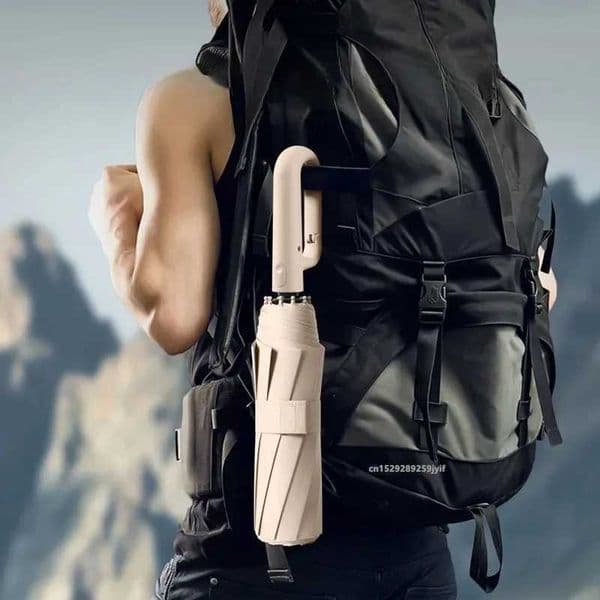 Ring Buckle Design Automatic Folding Umbrella for Men Extra Large Reinforced Wind Rain-resistant Sunshade UV Umbrellas L260522