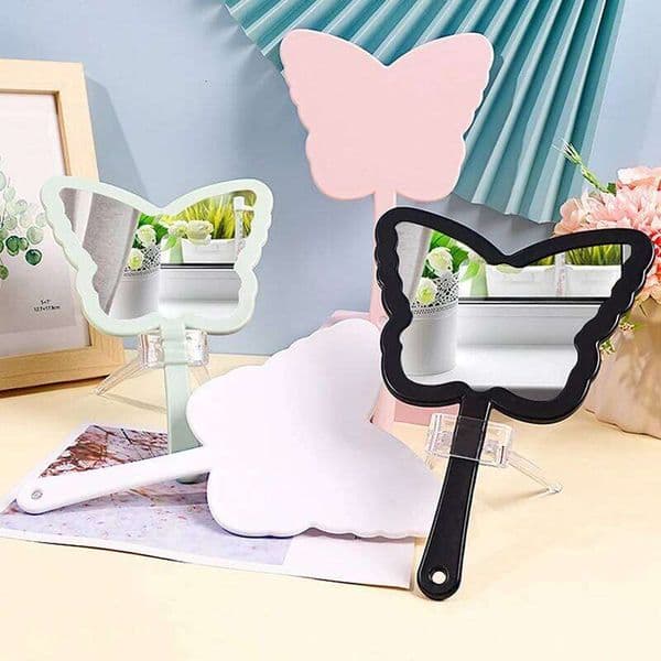 Butterfly Shaped Handheld Mirror Portable Eyelash Extension Salon Mirrors Makeup W260525