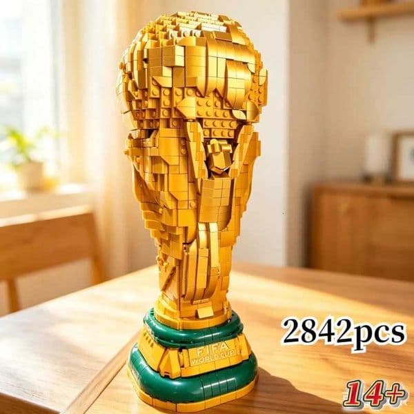 43020 DIY Soccer Football match Trophy Assembly Model Collectible Desktop Birthday Par Toy Gift for He DecorJ260525
