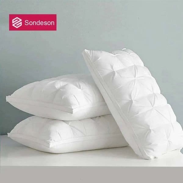2026 Sondeson cologne Luxury White Goose Pillow Down Proof Queen perfume King Cotton 3D Style Rectangle Winter Bedding Pillows Free Shipping 6 15