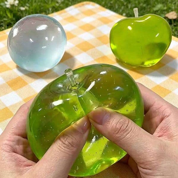 Green Apple Blue Maltose Squishy Toys Anti Stress Sensory Fidgets Soft Simulated Transparent Slow-rebound Decompression Toy J260525