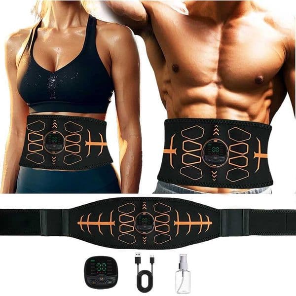 Abs Stimulator Abdominal Toning Belt EMS Muscle Stimulator Muscle Toner Training Workout Fitness Equipment Home Gym USB Charge L260525